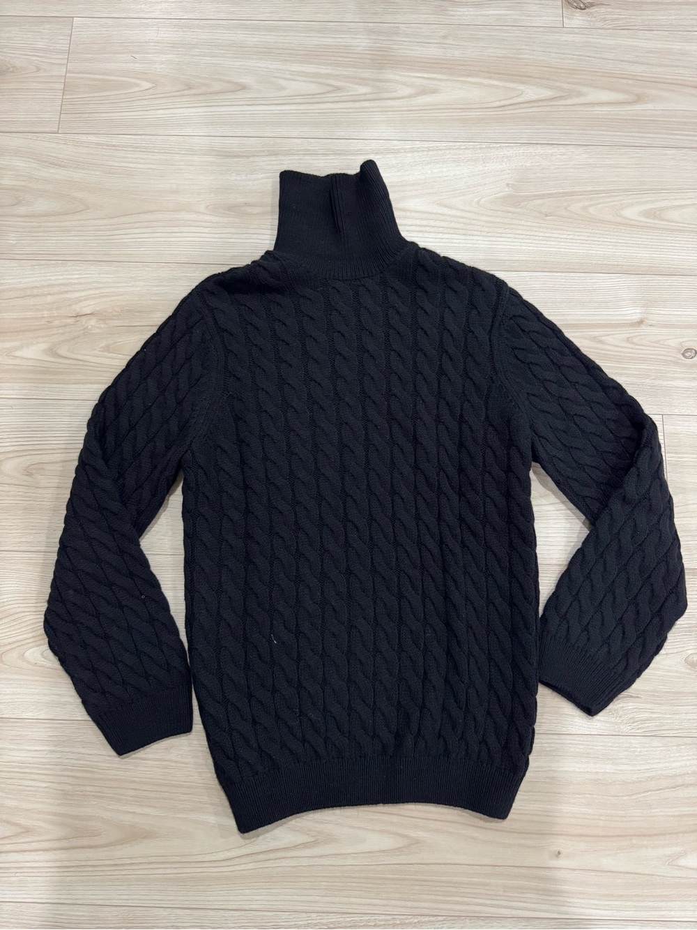 Zara Black Ribbed Knit Sweater